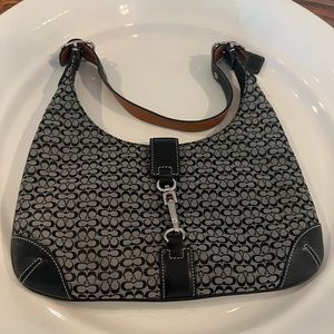 Coach black logo mini shoulder bag- Excellent condition!